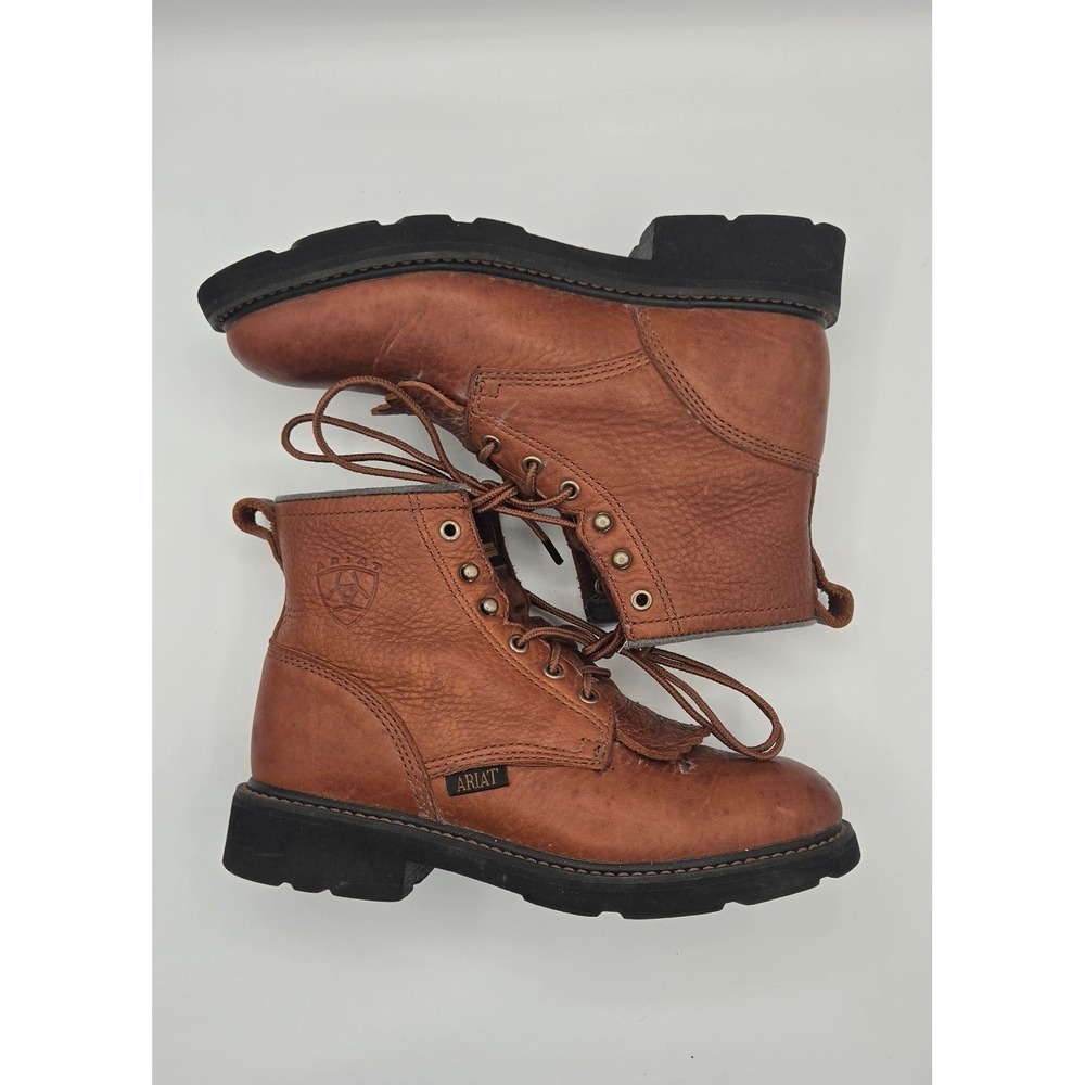 Ariat Cascade Women Boots 7.5 B Brown Leather Kiltie Lace Up ATS 31080 - Picture 5 of 14
